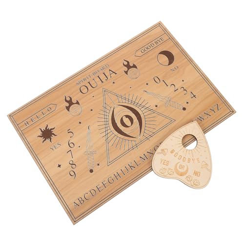 HOMSFOU 1 Satz Hölzerne Ornamente Gruselig Planke Divination Wohnkultur Pendel-antworttafel Weissagungspendelbrett Pendel-alphabettafel Wicca-wahrsagetafel Holz Beige HOMSFOU 1 Satz Hölzerne Ornamente Gruselig Planke Divination Wohnkultur Pendel-antworttafel Weissagungspendelbrett Pendel-alphabettafel Wicca-wahrsagetafel Holz Beige von HOMSFOU