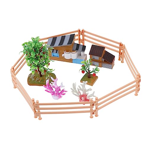 HOMSFOU 1 Satz Miniatur Simulation Teiliges Modellspielzeug für Zäunen Bäumen und Wasserpflanzen Hochwertigem für und Farmwissen von HOMSFOU