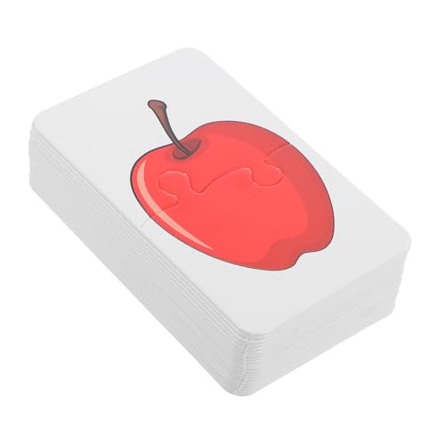 HOMSFOU 1 Satz Puzzle mit klobigem Essen Obstpuzzle für Kleinkinder Kleinkindspielzeug Apfel-Puzzle zum Aufreihen von Früchten Kochrätsel für Papier von HOMSFOU