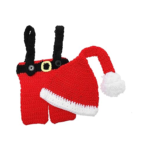 HOMSFOU 1 Satz Requisiten zum Färben von Babys christmas outfit weihnachts outfit -Weihnachtsmann-Kostüm -Weihnachtstuch Kleider Babykleidung Kostüm für Babyfotografie von HOMSFOU