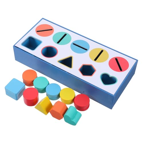 HOMSFOU 1 Schachtel Farbsortierbox Formerkennungstafel Farb- und Formsortierung Shape-Matching-Spiel Formsortierer für Kleinkinder Formerkennungssortierer Holz HOMSFOU 1 Schachtel Farbsortierbox Formerkennungstafel Farb- und Formsortierung Shape-Matching-Spiel Formsortierer für Kleinkinder Formerkennungssortierer Holz von HOMSFOU