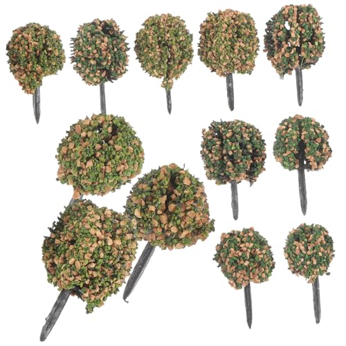 HOMSFOU 1 Schachtel Künstliche Cluster Sträucher Herbstgrün DIY Material für Sandtisch und Modellbau Dekoration Realistische Miniaturvegetation für Eisenbahnen und Landschaften von HOMSFOU
