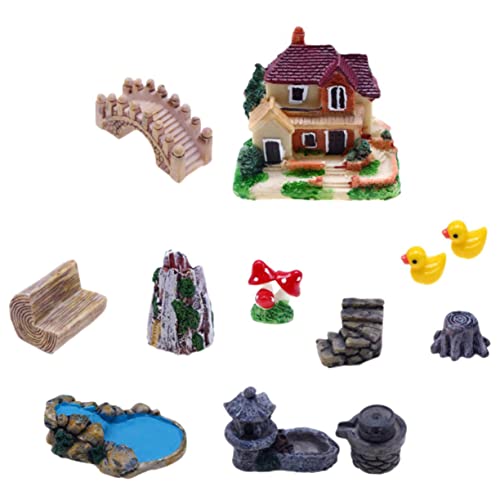 HOMSFOU 1 Set Miniatur-Gartenzubehör von Figuren für Puppenhaus und Terrarium, Dekoration für Miniaturgarten, Landschaftsbau und Bastelprojekte von HOMSFOU