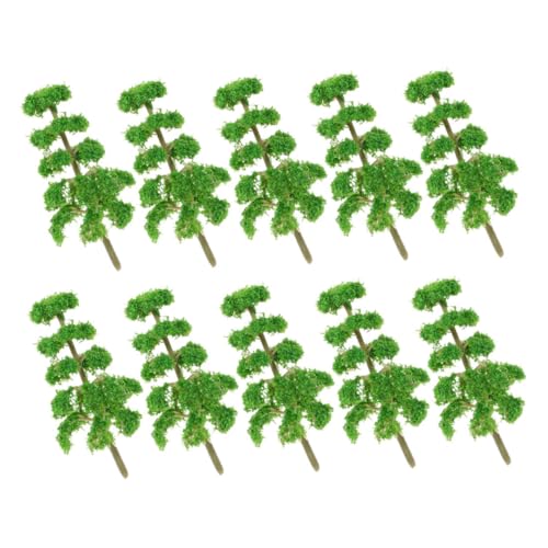 HOMSFOU 10 Stück Mini Modellbaum Mini Kiefern Diorama Bäume Weihnachtsbusch Klein DREI Bastelarbeiten Kleine Miniaturen Miniaturbäume Modellbahnbäume Landschaft Herbstlaub von HOMSFOU