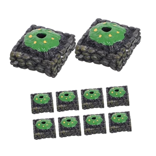 HOMSFOU 10 Stück Miniaturfiguren in Loser Schüttung Landschaftsmodell Zubehör Mini Garten Dekoration Modell Landschaftsbau Modell Garten Terrarium gefälschter Baumhalter Plastik von HOMSFOU