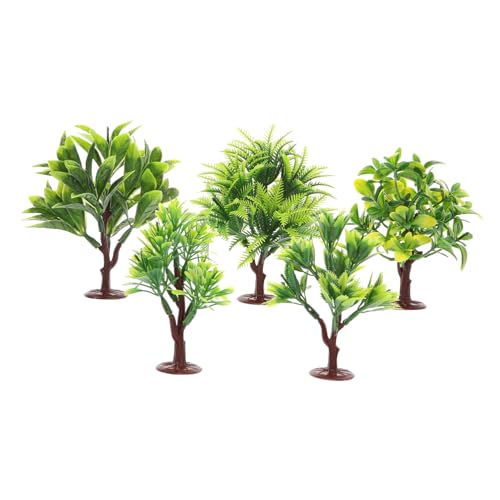 HOMSFOU 10 Stück Simulation Von Baumschmuck Terrarium Ornamente Bausatz Dekorationen Kiefer Grün Miniatur-baumpflanzen Topiary Klein Gefälschte Pflanze Draußen Plastik von HOMSFOU