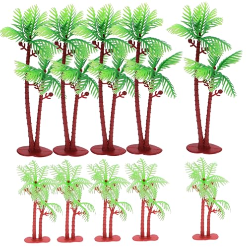 HOMSFOU 10 Stück Teiliges Miniatur Kokospalmen aus Langlebigem PVC Realistische Künstliche Bäume für DIY Mikrolandschaften Terrarien Aquariumdekoration Vielseitige Mini Szenerie von HOMSFOU
