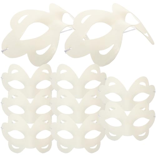 HOMSFOU 10 Stück Weiße Papiermasken Leere Vollgesichtsmaske Diy-Blankomasken Cosplay-Maskenmasken Für Halloween Party von HOMSFOU