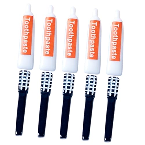 HOMSFOU 10 Stück Zahnbürste Zahnpasta -Set Zubehör Mini-Hauszahnbürste geformt Harzbrüche Miniaturdekor Mini -Dekorationen Dollhouse Decor Mini-Hauszahnpasta Zahnpasta für Minihaus Epoxid HOMSFOU 10 Stück Zahnbürste Zahnpasta -Set Zubehör Mini-Hauszahnbürste geformt Harzbrüche Miniaturdekor Mini -Dekorationen Dollhouse Decor Mini-Hauszahnpasta Zahnpasta für Minihaus Epoxid von HOMSFOU