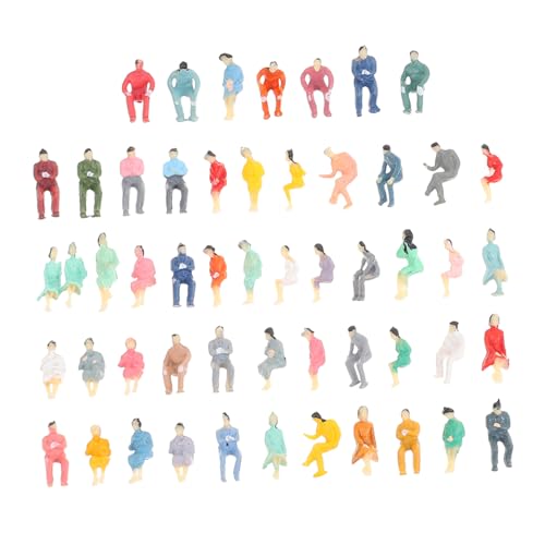HOMSFOU 100 Stück Bunte Plastikpuppen Miniaturen Menschen skalieren Menschen Figuren Mini-Personenfigur winzige Menschenmodelle Model Toy People winzige Menschenfiguren Sandtisch Charakter von HOMSFOU