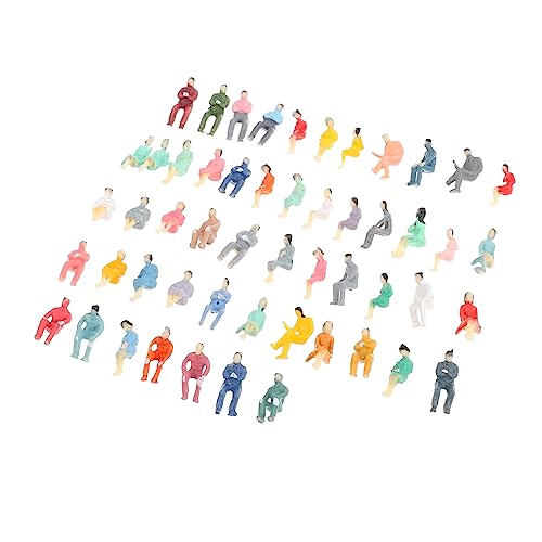 HOMSFOU 100 Stück Bunte Plastikpuppen Modell Figur Mikro-Landschaftsgestaltung Requisiten menschliche Miniaturfiguren winzige Menschenmodelle vorbildliche Menschen Personenmodell von HOMSFOU