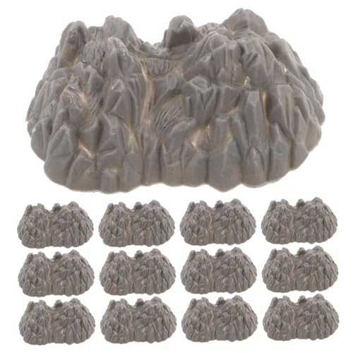 HOMSFOU 100 Stück Kunststoff Fake Rocks Modell Miniatur Felsen für Modelleisenbahn Sandtisch Landschaft Deko DIY Szene Zubehör für Garten Diorama und Aquarium von HOMSFOU