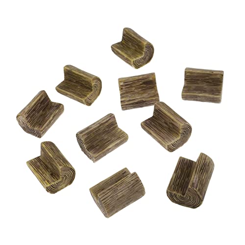 HOMSFOU 10Stücke Mini Basis Für Micro Landschaftsanzeige DIY Zubehör Für Bonsai Und Feegarten Dekoration Robustem Harz Für Regal Dekorationen von HOMSFOU