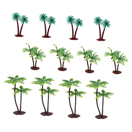 HOMSFOU 12 Stück Kokosnussbaum-Modell Simulation Palmenmodellbäume Modell Kokosnussbaummodell Kokosnussbaum Dekoration langlebiges tropisches Baummodell Plastik von HOMSFOU