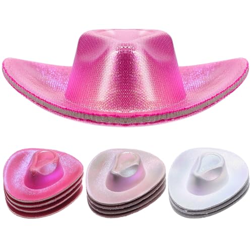 HOMSFOU 12 Stück Mini-Western-Cowboyhüte Aus Kunststoff Cowgirl-Hut Party-Miniaturhut Für Puppenhaus-Dekoration von HOMSFOU