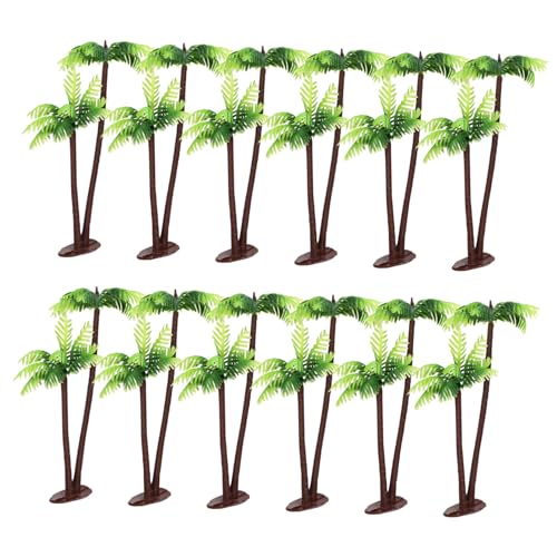 HOMSFOU 12 Stück Miniatur-Kokospalme Kokospalme Modellbäume Figuren Mikro-Landschaft Bonsai-Kuchendekoration von HOMSFOU