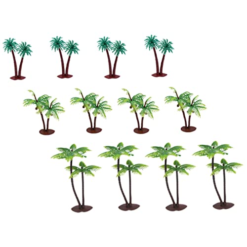 HOMSFOU 12Stücke Kokosnussbaum Modell Realistische Für Landschaftsdekoration Mikrolandschaft Und Aquarien Künstliche Pflanzen Für Strand Und Meer Themen von HOMSFOU