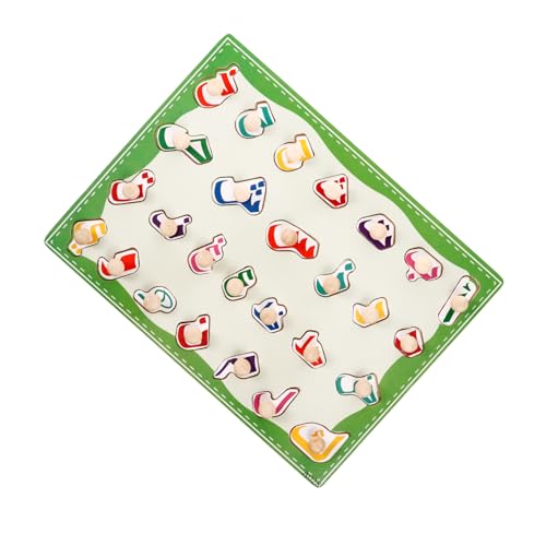 HOMSFOU 1Satz Arabisches Alphabet Puzzle Lernspielzeug Für Kognitive Entwicklung Farbiges Holzspielzeug Für Vorschule Fördert Und Beobachtungsfähigkeiten von HOMSFOU