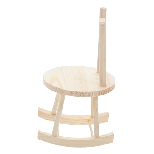 HOMSFOU 1Satz Holzstuhl Für Puppenhaus DIY Möbel Für Bastelprojekte Und Foto Requisiten Für Beige von HOMSFOU