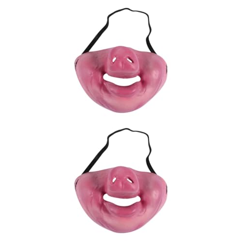 HOMSFOU 2 Stk Halloween Lustige Halbmaske Kleidung Emulsion Schweinenase HOMSFOU 2 Stk Halloween Lustige Halbmaske Kleidung Emulsion Schweinenase von HOMSFOU