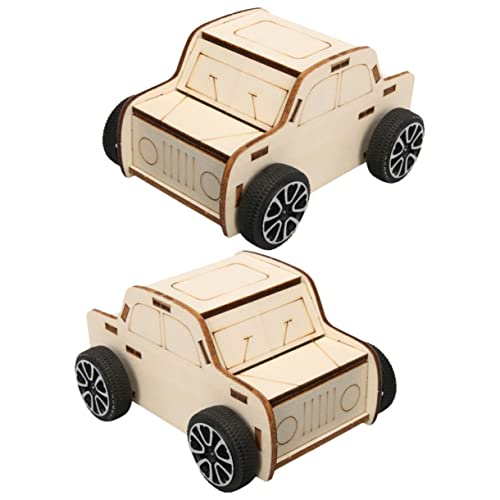 HOMSFOU 2 Stück Holz Auto für DIY Wissenschaftliches Pädagogisches Holzfahrzeug Bastelprojekt für Kleine HOMSFOU 2 Stück Holz Auto für DIY Wissenschaftliches Pädagogisches Holzfahrzeug Bastelprojekt für Kleine von HOMSFOU