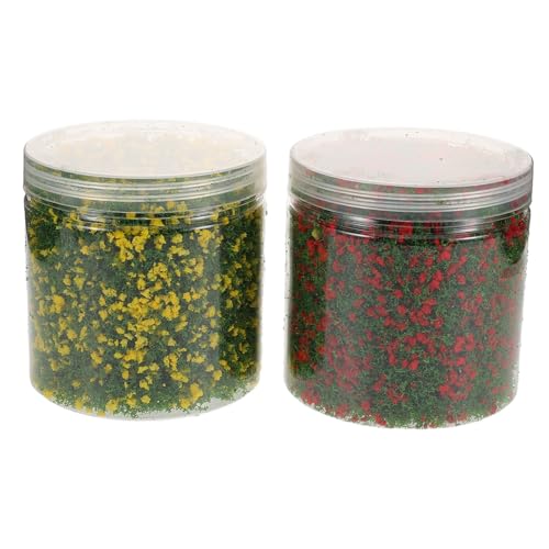 HOMSFOU 2 Stück Miniatur Gras Modellbaum Pulver Für DIY Basteln Garten Sandtisch Modelleisenbahn Miniatur Blumen Sträucher Zubehör von HOMSFOU