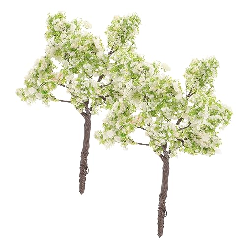 HOMSFOU 2 Stück Miniaturbaum Figurine Lebendige Tischdekoration für Puppenhaus Garten und Balkon Hohe Drahtblumen Bäume für Mikro Landschaftsdesign von HOMSFOU