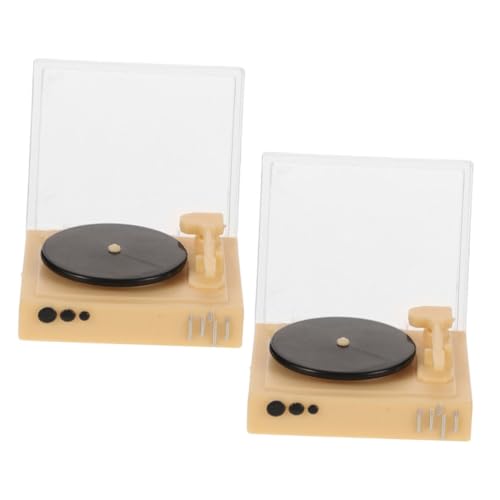 HOMSFOU 2 Stück Puppenhaus-Modell Zubehör Für Plattenspieler Dollhouse Decor Minispiele Schreibtischspielzeug Für Das Büro Für Erwachsene Vinyl-untersetzer Sprecher Süß Plastik Beige HOMSFOU 2 Stück Puppenhaus-Modell Zubehör Für Plattenspieler Dollhouse Decor Minispiele Schreibtischspielzeug Für Das Büro Für Erwachsene Vinyl-untersetzer Sprecher Süß Plastik Beige von HOMSFOU