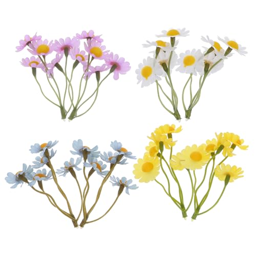 HOMSFOU 20 Stück Kunstblumen Gänseblümchen Künstliche Wildblumen Kleine Gänseblümchen Kunstblumen Blumenstrauß Kunstblumen Für Die Vase Künstliche Blumenstiele Kunstblumenstrauß von HOMSFOU
