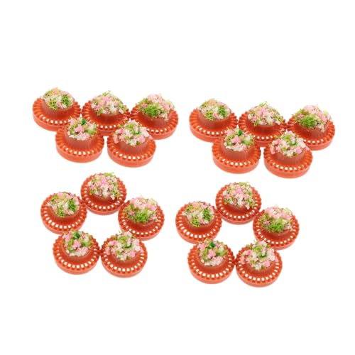HOMSFOU 20 Stück Simulation Garten Blumenbeet für Puppenhaus Landschaftsbau Mini Garten Accessoires für Sandtisch Modelle von HOMSFOU