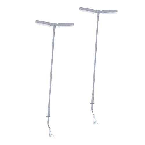 HOMSFOU 2Stücke Straßenlaternen LED Licht Modell Für Gartendekoration Kompakte Höhe Für Häuser Und Fotorequisiten Realistische Details von HOMSFOU