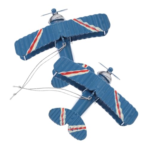 HOMSFOU 2Stücke Vintage Flugzeugmodell Retro Flugzeug Ornamente Für Zuhause Büro Oder Handgefertigte Kleine Flugzeuge Fotorequisit von HOMSFOU
