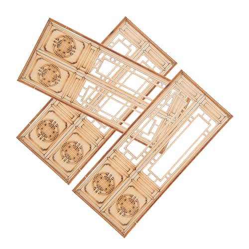 HOMSFOU 3 Stück Miniatur Holz Doppel Türen Huistyle Architektur Modell Bewegliche Puppenhaus Türen Traditionelle Chinesische Möbel Zubehör für Kreative DIY Szenen und Puppenhaus Dekoration HOMSFOU 3 Stück Miniatur Holz Doppel Türen Huistyle Architektur Modell Bewegliche Puppenhaus Türen Traditionelle Chinesische Möbel Zubehör für Kreative DIY Szenen und Puppenhaus Dekoration von HOMSFOU