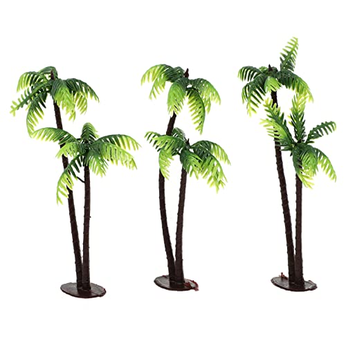 HOMSFOU 3 Stück Miniatur-Kokospalme Kokospalme Modellbäume Figuren Mikro-Landschaft Bonsai-Kuchendekoration von HOMSFOU