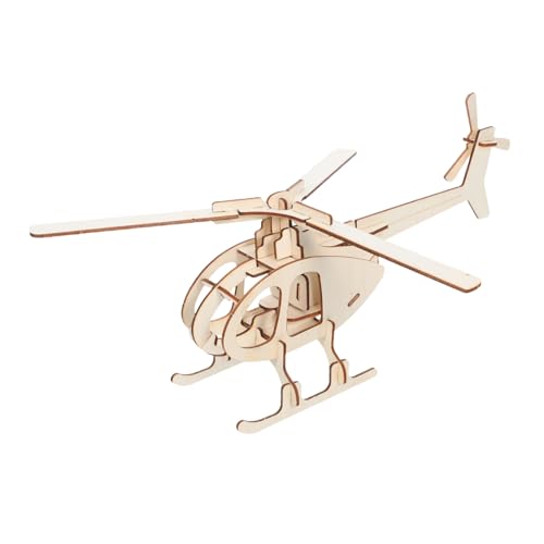 HOMSFOU 3 Stück Teiliges Holzflugzeug Modellbausatz DIY zum Bemalen Einfach Zusammenzubauen ohne Kleber Stem für Fördert Fantasie und Interaktives Indoor Outdoor Spiel von HOMSFOU