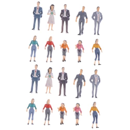 HOMSFOU 30 Stück Farbmodellschurke Menschen Figuren Zahlen Miniatur Layout-Modelle Kleine Leute Modelle Kleine Puppen Architekturmodellmaterialien Plastik. Zufällige Farbe von HOMSFOU