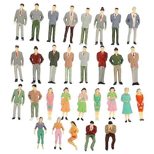 HOMSFOU 30 Stück Miniaturfiguren für Dioramen Bunte Menschen für Sandtisch Architekturmodelle und Miniatur Landschaften Hochwertige Mini Menschen für Kreative Projekte von HOMSFOU