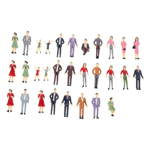 HOMSFOU 30 Stück Teiliges Miniatur Menschen Figuren Robustem Kunststoff Realistische Stehende Mini Figuren für DIY Sandtisch Landschaften und Puppenhaus Szenen für Modellbau und von HOMSFOU