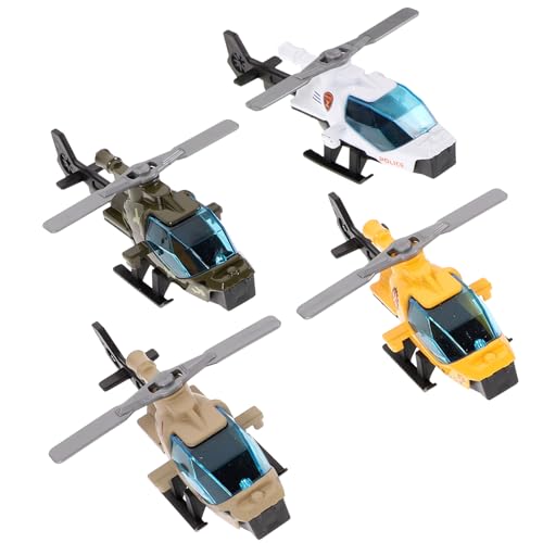 HOMSFOU 4 Stück Flugzeugmodell für Kinder Kinderspielzeug Metallhandwerk für Hubschrauber Flugzeugförmiges Dekor Spielzeuge Modelle Flugzeugornament aus Metall Miniaturflugzeug aus Metall von HOMSFOU