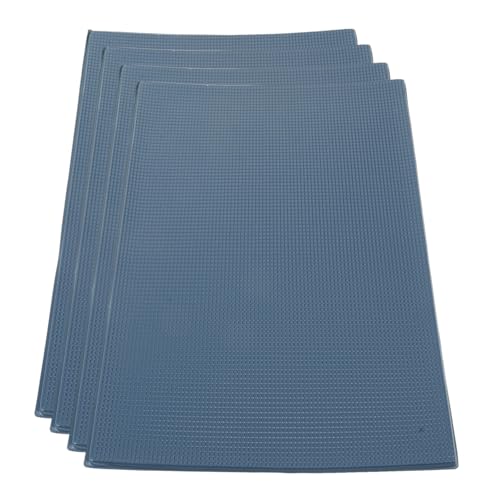 HOMSFOU 4 Stück Handgefertigte alte Dachfliesen Dekoration Material Mini-Dachziegel-Modell Puppe lebensechte Miniatur-Dachziegel kleine Dachziegelmodelle PVC Navy von HOMSFOU