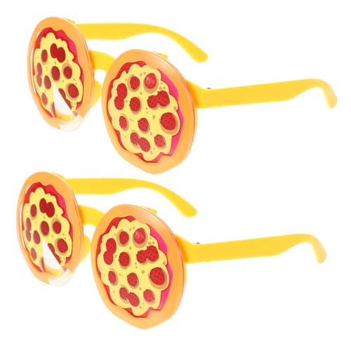 HOMSFOU 4 Stück Make-Up-Brille Pizza-Brille Weihnachten Neuheit Sonnenbrille Party-Brille Cosplay Alberne Brille Lustige Pizza-Sonnenbrille Urlaub Party Gastgeschenke Modische von HOMSFOU