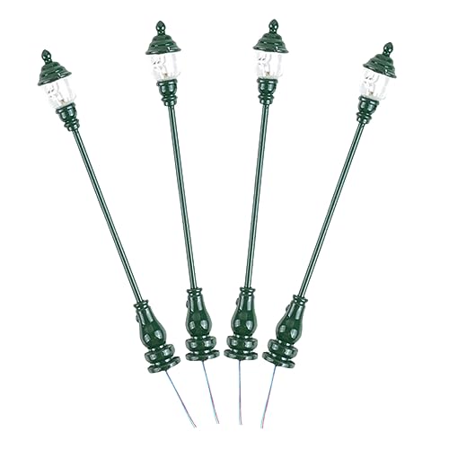 HOMSFOU 4 Stück Modell Gartenleuchte Mini Dekoration Solar- Lampe im Freien kleine Straßenlaterne Model Railway Street Lamp. Modell Straßenlaterne Strassenlicht Edelstahl Plus abs Grün HOMSFOU 4 Stück Modell Gartenleuchte Mini Dekoration Solar- Lampe im Freien kleine Straßenlaterne Model Railway Street Lamp. Modell Straßenlaterne Strassenlicht Edelstahl Plus abs Grün von HOMSFOU