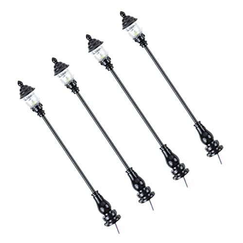 HOMSFOU 4 Stück Sandtabellenmodellzubehör Miniatur Mini -Licht Lampenmodell Gartendekorationslandschaftslampe Modell Straßenlaternen winzige Lichter Edelstahl Plus abs Schwarz HOMSFOU 4 Stück Sandtabellenmodellzubehör Miniatur Mini -Licht Lampenmodell Gartendekorationslandschaftslampe Modell Straßenlaternen winzige Lichter Edelstahl Plus abs Schwarz von HOMSFOU