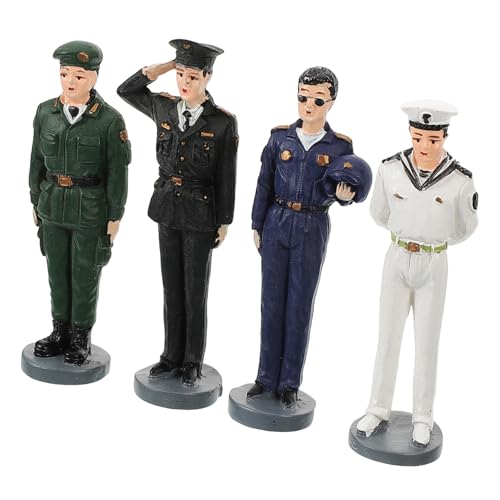 HOMSFOU 4 Stück Soldaten Figuren Set Teiliges Set mit Realistischen Menschenfiguren Hochwertige Dekoration für Sandbox Spiele und Militärische Szenarien Langlebig und Detailreich von HOMSFOU