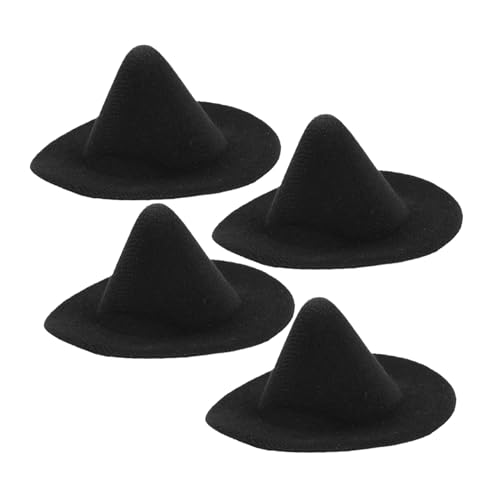 HOMSFOU 4 Stück Teiliges Mini Hexenhüte Schwarz Kleine Zauberer Hüte für DIY Bastelprojekte Halloween Partydekoration Puppenhaus Zubehör Vielseitige Miniatur Halloween Deko HOMSFOU 4 Stück Teiliges Mini Hexenhüte Schwarz Kleine Zauberer Hüte für DIY Bastelprojekte Halloween Partydekoration Puppenhaus Zubehör Vielseitige Miniatur Halloween Deko von HOMSFOU