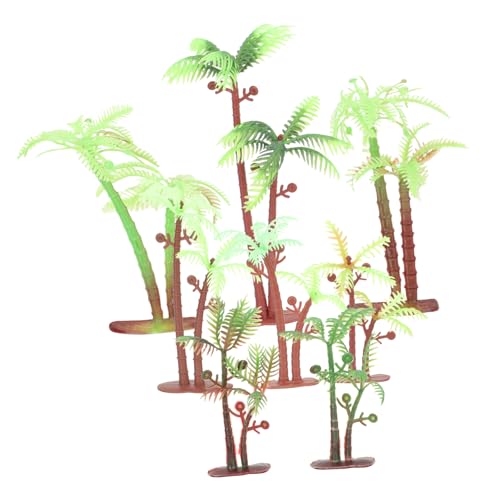 HOMSFOU 40 Stück Kokosnuss-Ornament groß Modell Einer Kokosnusspflanze gefälscht Kleine Fischtankdekoration Aquarienverzierung Anlage Baum Aquarium Kokospalme Mikrolandschaftsdekor Plastik von HOMSFOU