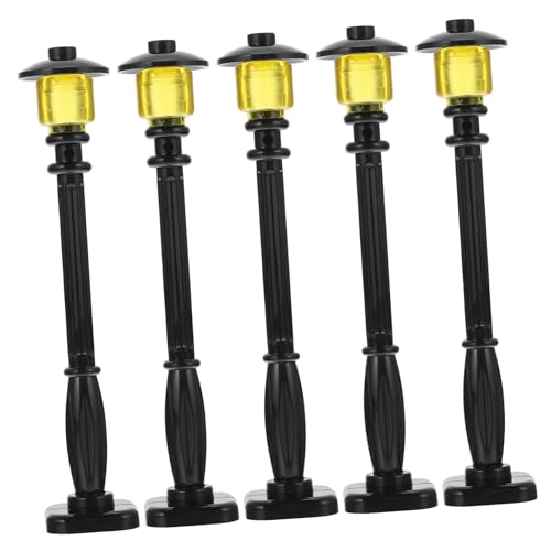 HOMSFOU 5 Stück Simulation Straßenlaterne Puppenhauslampe Lichter Mini Drinnen Modelle Von Straßenlaternen Signallicht Interessante Straßenlaternen Wegelaternen Plastik von HOMSFOU