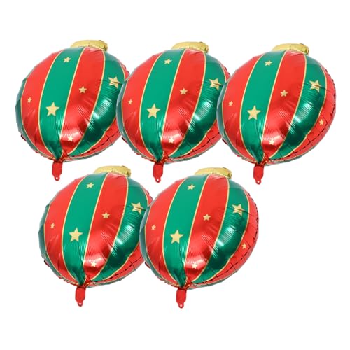 HOMSFOU 5 Stück Weihnachtsballons Aluminiumfolie Dekorative Partyballons für Festliche Anlässe und Stimmungsvolle Weihnachtsfeiern Vielseitig Einsetzbar als Fotorequisiten und HOMSFOU 5 Stück Weihnachtsballons Aluminiumfolie Dekorative Partyballons für Festliche Anlässe und Stimmungsvolle Weihnachtsfeiern Vielseitig Einsetzbar als Fotorequisiten und von HOMSFOU
