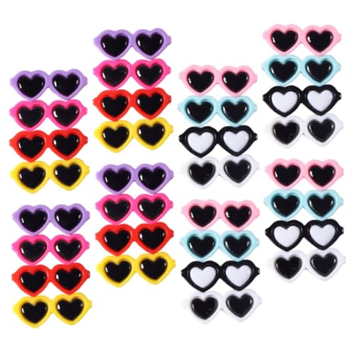 HOMSFOU 50 Stück Ich Liebe Diy-materialien Für Sonnenbrillen Blau Diy- Perlen Karikatur Herstellung Handyhüllen-charme Hochzeit Ornament Süßer Handyanhänger Charmant Plastik von HOMSFOU