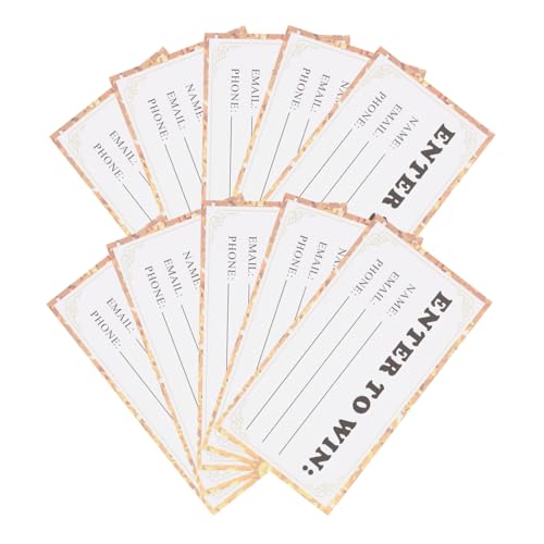 HOMSFOU 50 Stück Lotteriekarten Eintrittskarten Für Veranstaltungen Rosa Tombola-Tickets Rosa Tickets Für Die Tombola Tombolaboxen Mit Schlitz Gewinnspielboxen Los Papier Golden von HOMSFOU